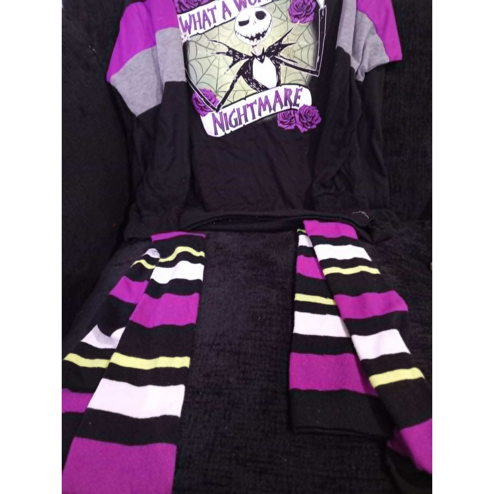 Disney Nightmare Before Christmas Jack Skellington Pajama Set Purple Black (48)